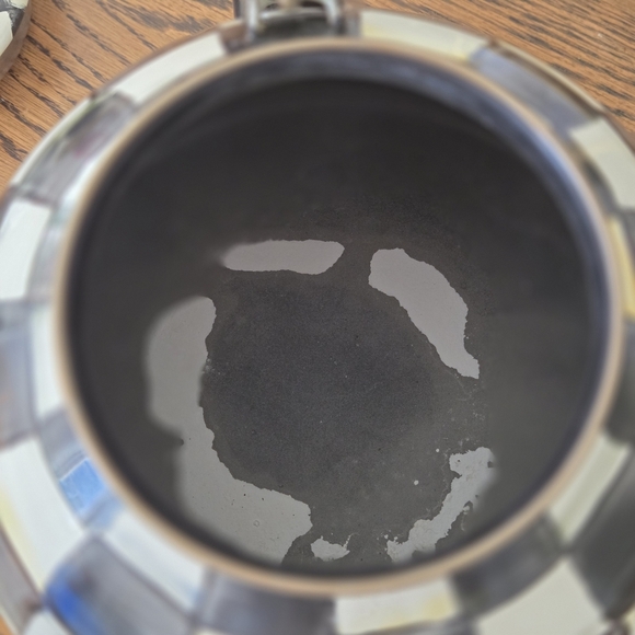 Mackenzie-Childs Courtly Check Tea Pot *damaged* - Picture 5 of 7